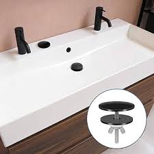 2 Stuks Matte Zwarte Afvoerpluggen - RVS Sink Covers