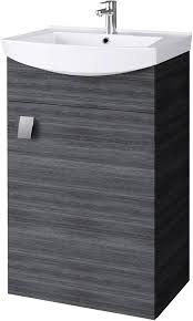 Wastafelonderkast 45 cm Antraciet voor Gastenbadkamer