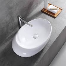 Moderne Ovale Witte Keramische Wastafel