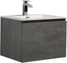 Bernstein Wastafelset Alice 600 - Wandmontage in Betonlook