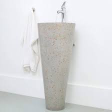 WOHNFREUDEN Grijze Terrazzo Staande Wastafel