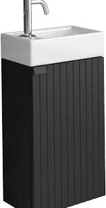Bosco Badkamermeubel 40x22 cm - Mat Zwart