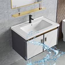 Moderne 43" Badkamermeubel met Zwevende Kast en Wastafel