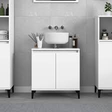 vidaXL Wastafelkast 58x33x60 cm Wit Hout