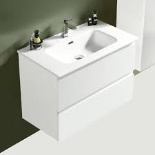 Alpenberger Wastafel met Onderkast 80 cm - Wit