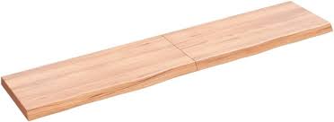 vidaXL Wastafelblad 140x30 cm - Behandeld Massief Hout