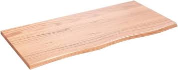 vidaXL Wastafelblad Lichtbruin 100x50x2 cm Massief Hout