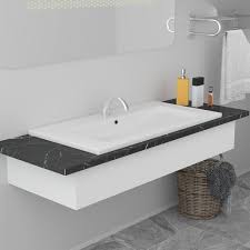 TANZEM Ingebouwde Wastafel 81x39,5 cm - Keramisch Wit