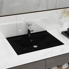 Gecheer Luxe Mat Zwarte Wastafel