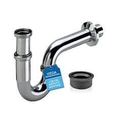 Viega Buissifon 1 1/4 inch - Verchroomd met Rubber Manchet