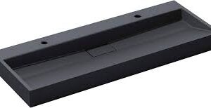 Doporro 120 cm Mineraal Wastafel met 2 Kraangaten