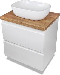 VBChome 60 cm Wit Badkamermeubel met Opzetwastafel
