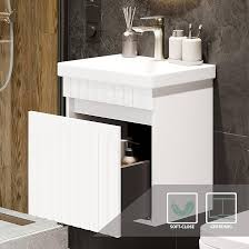 Planetmöbel Cosmia Badkamermeubelset - Wit 50 cm met Gouden Accenten