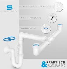 Ruimtebesparende Siphon 1 1/2 inch - Ø 40 mm