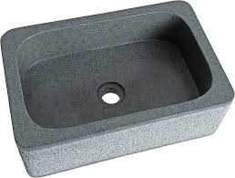 ESTEXO Basalt Natuursteen Wastafel 45x30x15 cm - Grijs