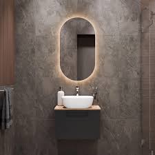Planetmöbel Astra Gouden Badkamermeubel met Wastafel - 60 cm Eiken