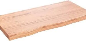 vidaXL Wastafelblad Massief Hout 80x40 cm