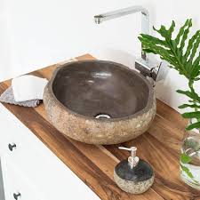 Natuurlijke Steen Wastafel - 40 cm